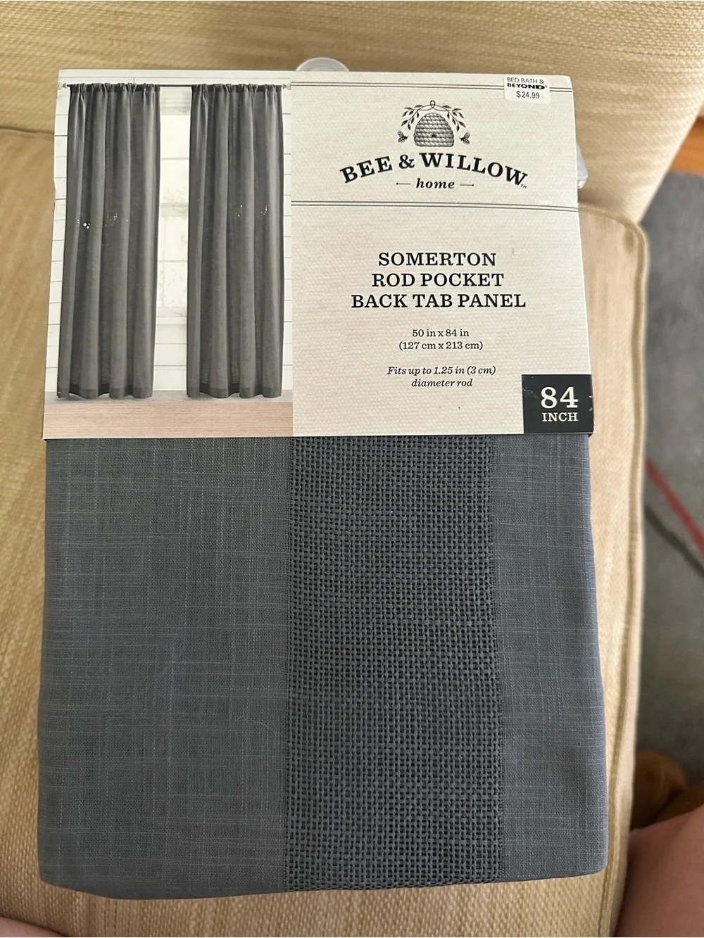 Bee & Willow Somerton Rod Pocket Back Tab Curtain Panel - Gray    Set of 4